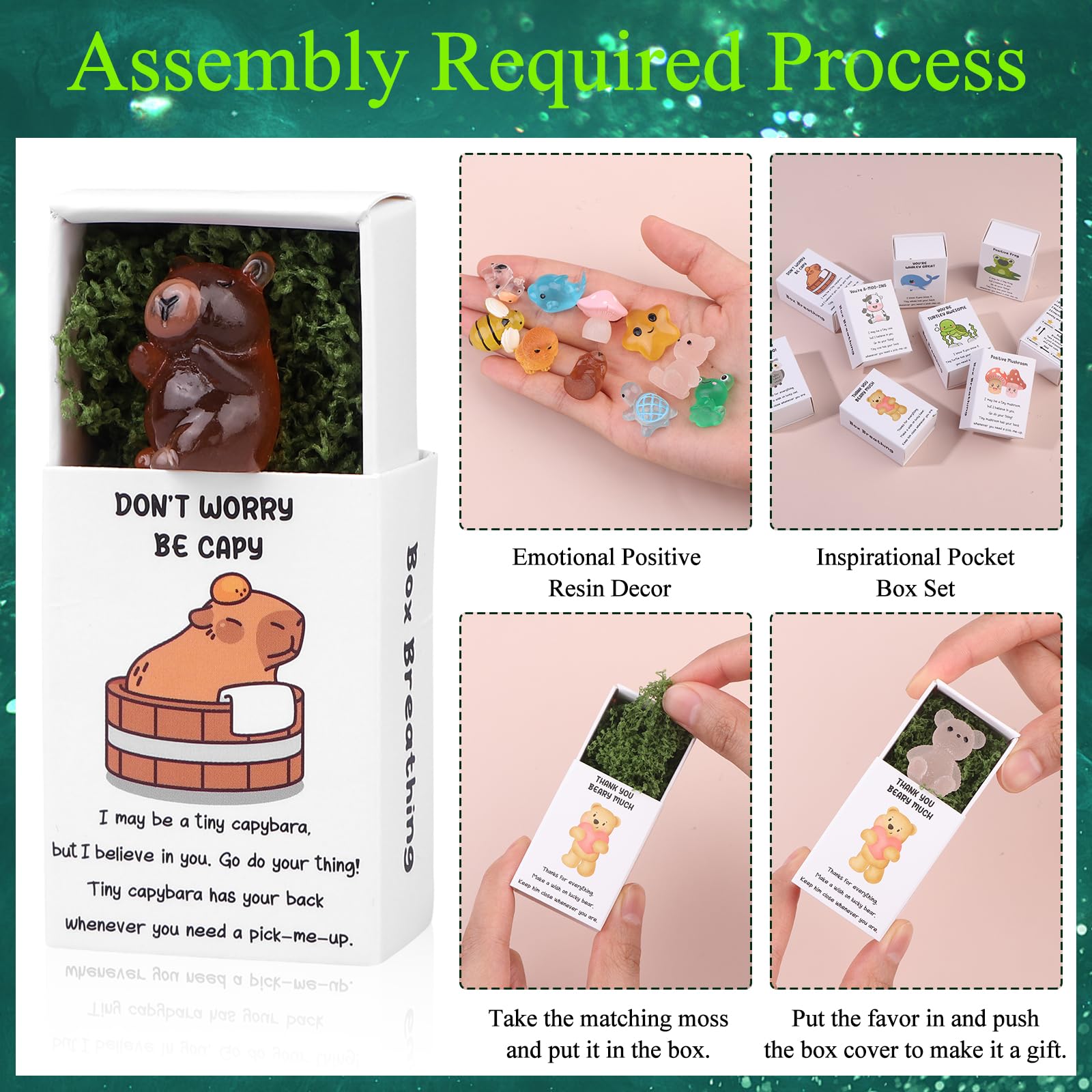 30 Set Employee Appreciation Gifts Bulk for Coworkers Luminous Resin Toys Inspirational Animal Pun Breathing Box Emotional Mental Health Care Support Gift Thank You Gift for Staff Teacher Nurse - Image 3