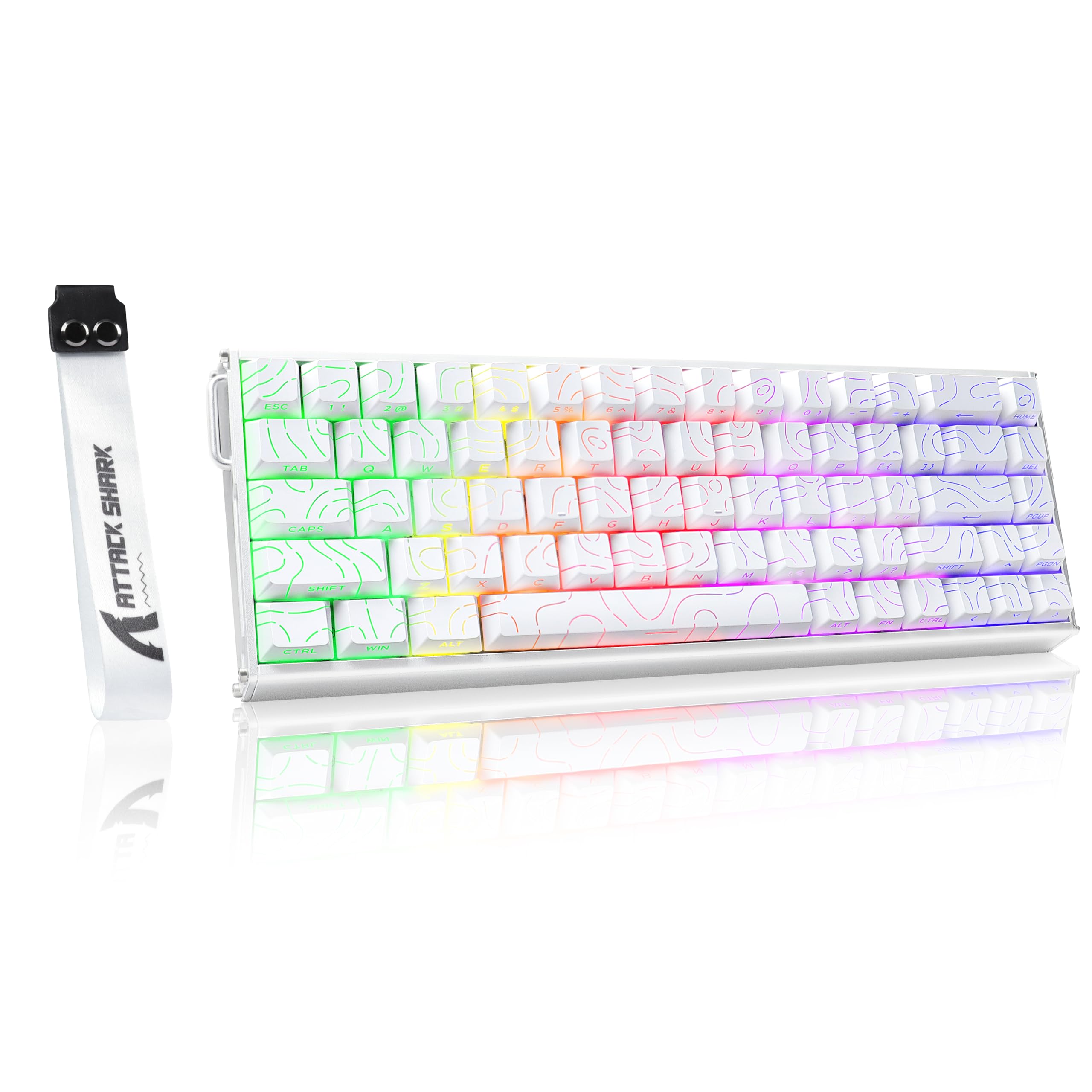 【新品未使用】ATTACK SHARK X68PRO HE ラピッドトリガー 白 ATTACK SHARK X68PRO HE ワイヤレス マグネティック キーボード