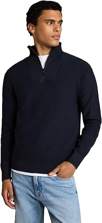 Tom Tailor Men's 1051976 Troyer Knitted Jumper