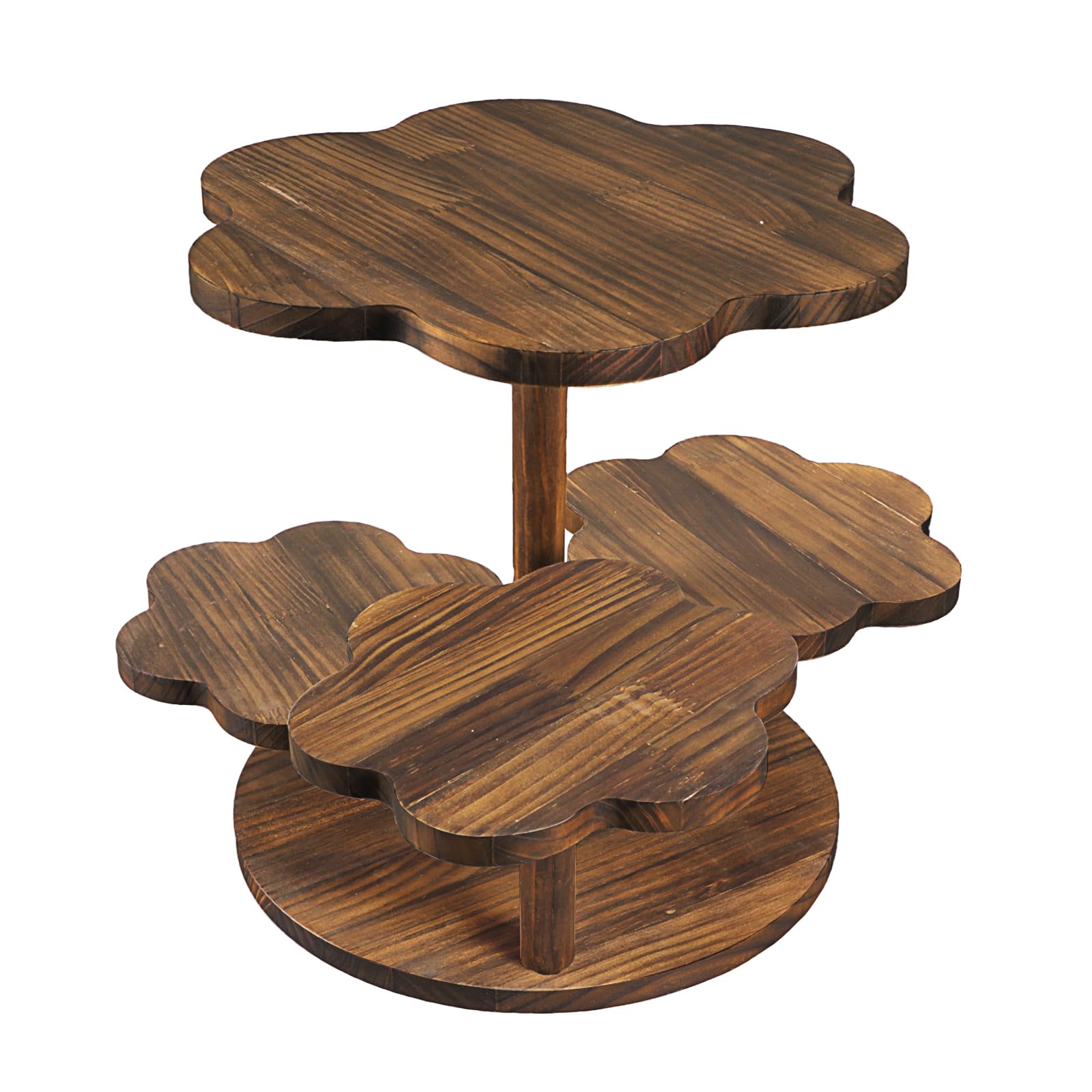 Tefola Soporte Para Tartas de Madera de 5 Niveles, Soporte Para Magdalenas, Soporte Para Exhibición de Postres, Bandeja de Frutas, Adecuado Para Cumpleaños, Bodas, Fiestas, Accesorios de Buffet