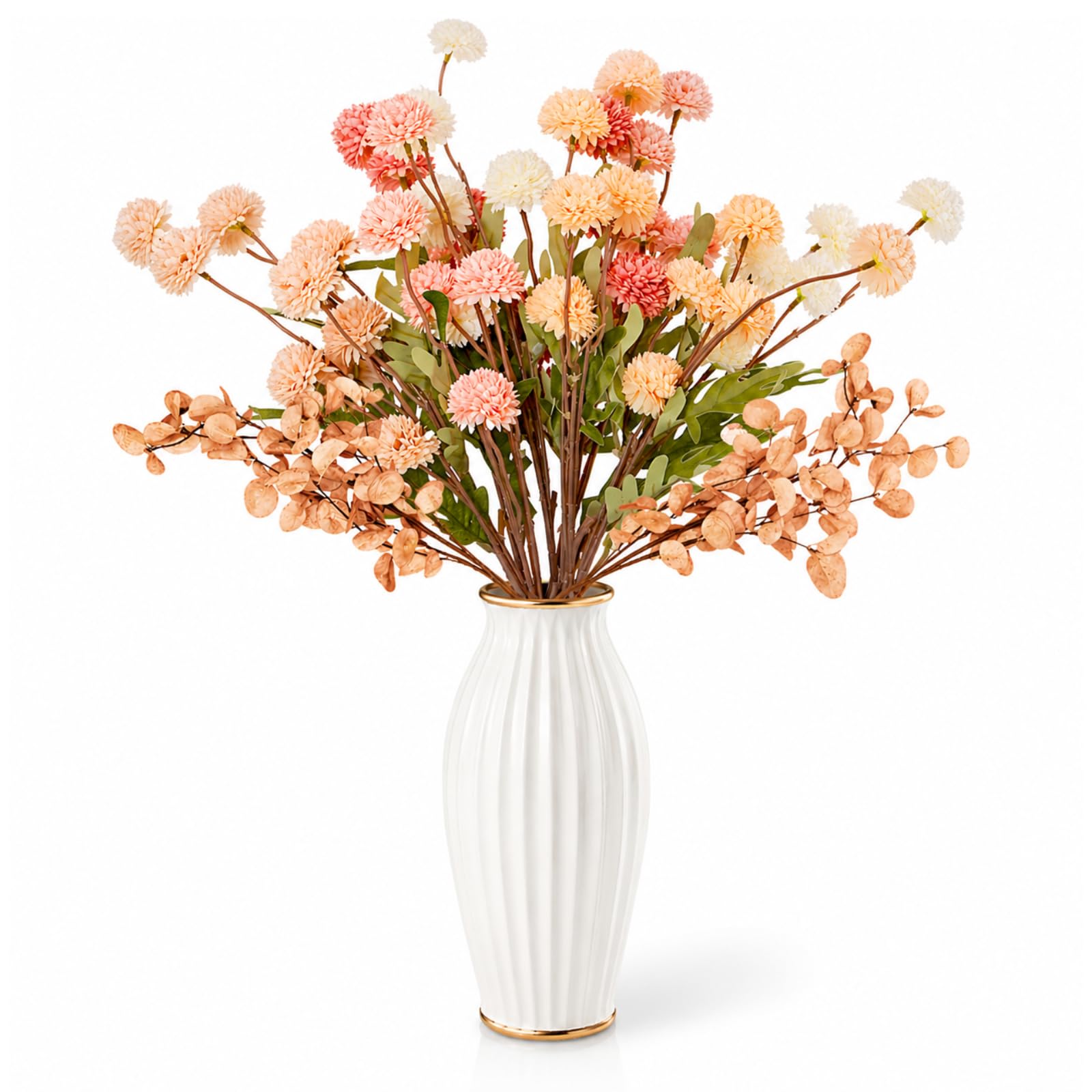ZMTECH Artificial Flowers for Vase - Mixed Pink Silk Mums