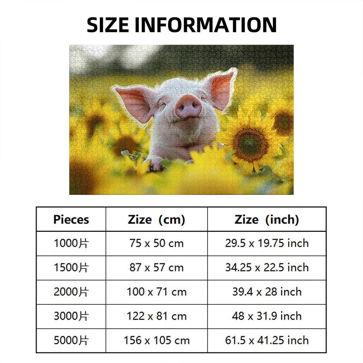 Puzzle 2000 elementów, drewniane puzzle dla dorosłych z pudełkiem na prezent, świnka puzzle dla dorosłych, puzzle dla całej rodziny, dekoracja bożonarodzeniowa, dekoracja salonu, prezenty dla kobiet
