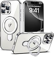 Vista 53 de Funda compatible con iPhone 12 con soporte de anillo magnético invisible [compatible con Mag-Safe] [Protector completo de lente de cámara] Funda