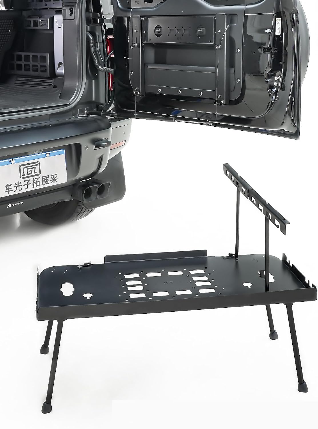 for Land Rover Defender 90/110/130 2020-2025 Tailgate Storage Rack Folding Table Panel Trunk Extension Racks (Tailgate Table) image 5