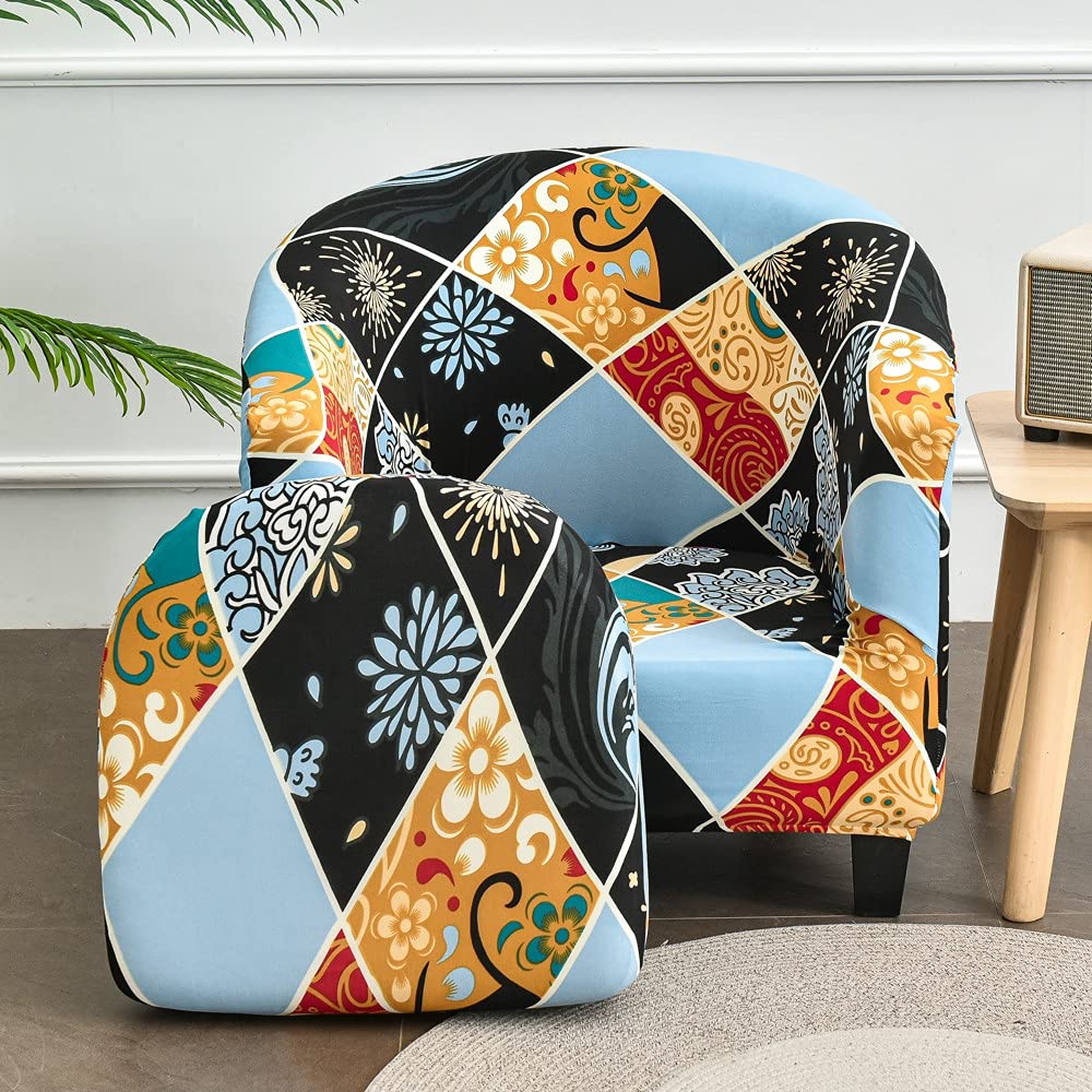 Housse De Fauteuil Cabriolet Chesterfield Extensible - Protection Antidérapante Jacquard Noir