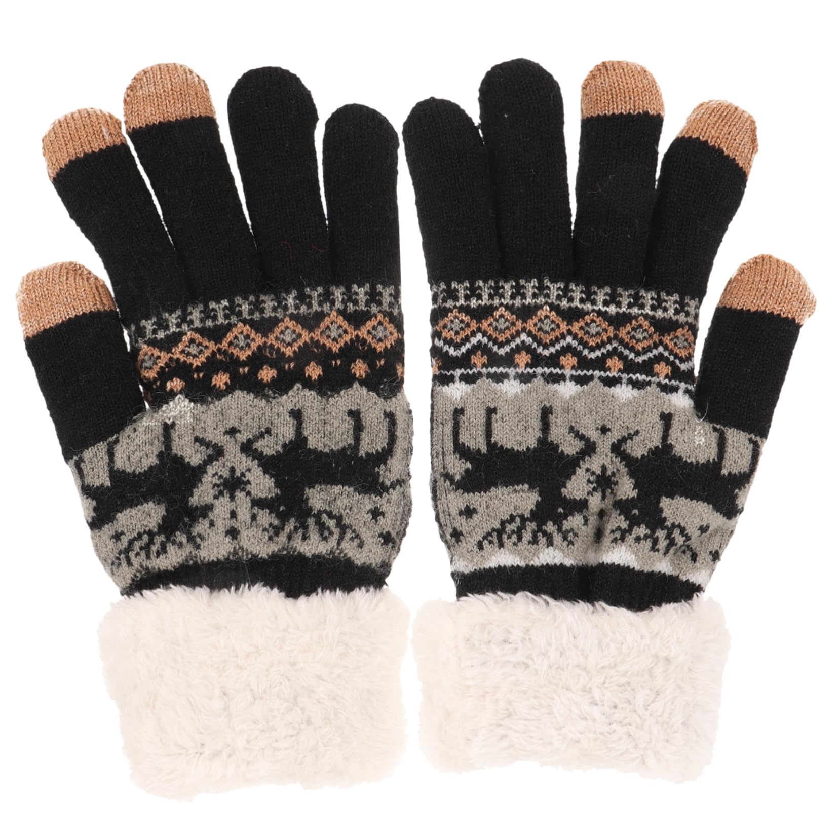 SHERCHPRY 3pares Guantes De Invierno De Gruesa Para Mujer Cálidos y Cómodos Frío Diseño De Dedos y Elástico