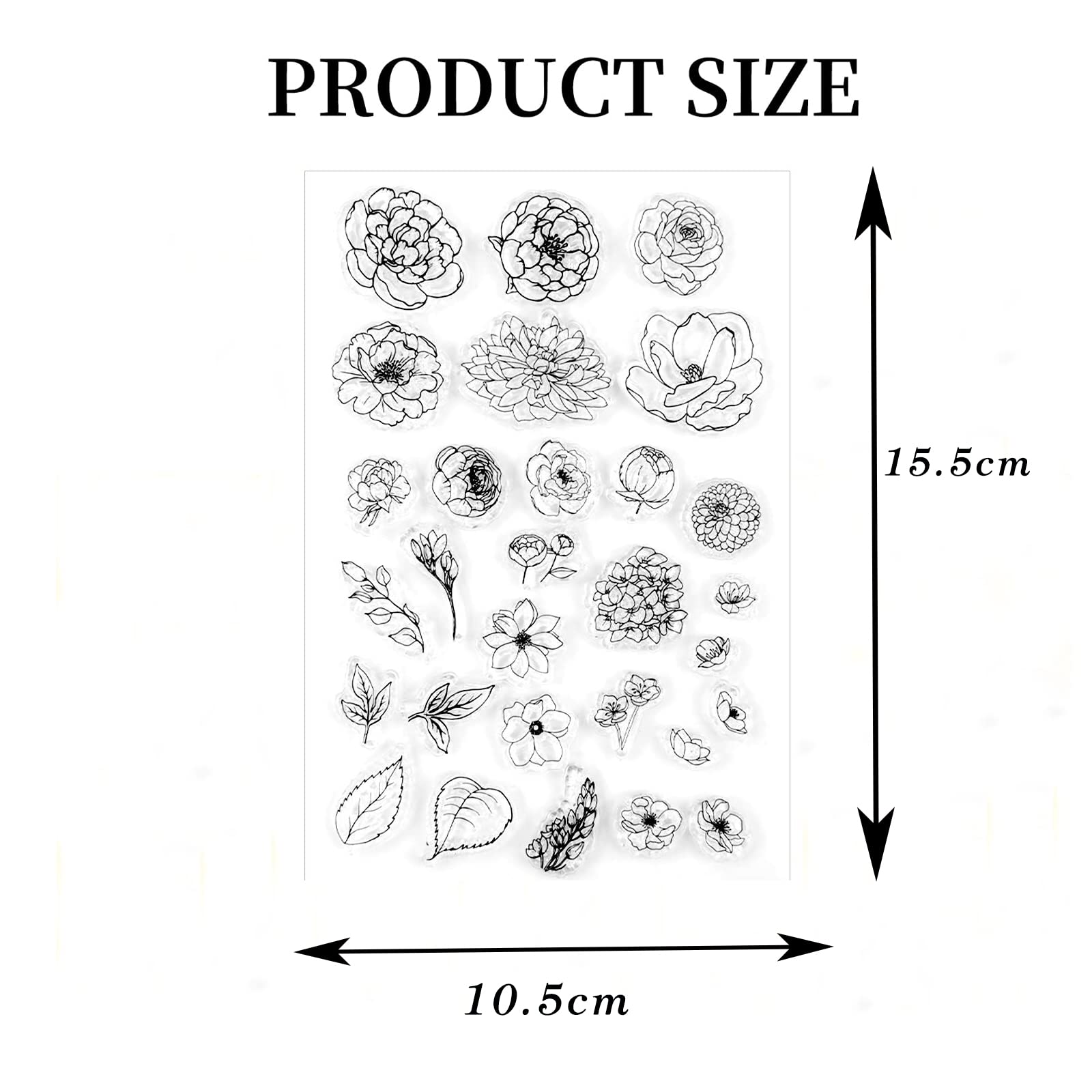 Fogli Floreali Timbro trasparente in silicone per Scrapbooking Decor Cartolina