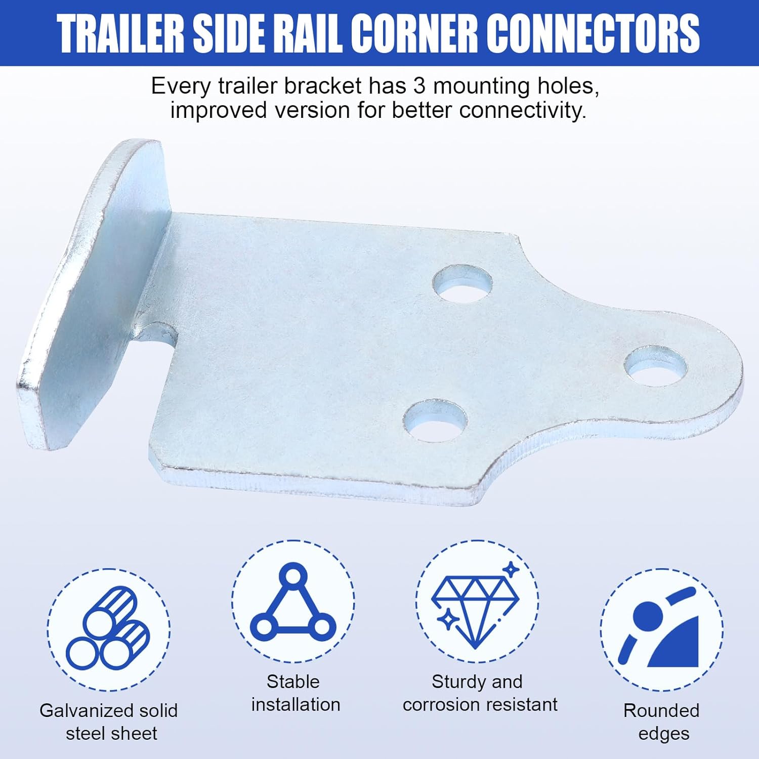 Trailer Wooden Sides Brackets Latch Rack Stake Body Gates Corner - Practical Wooden Bracket Panel Door Latch - with Screws 4 Sets (8 Pcs)