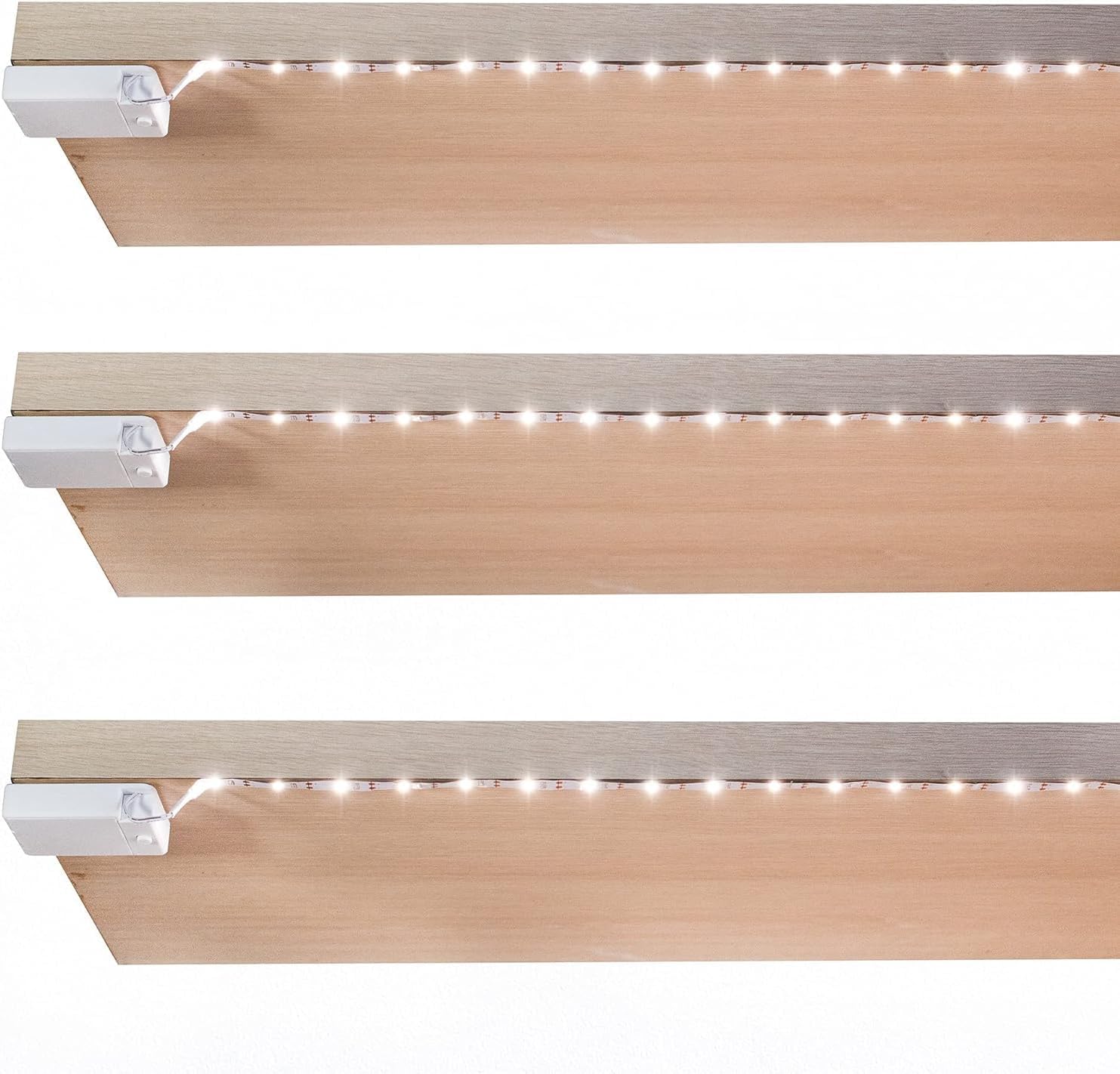 ASOKO Luci LED Sotto Armadio Con Sensore Di Movimento – 6 Barre Da 12 Pollici, Dimmerabili, Bianco Luce Diurna 4500K - 4