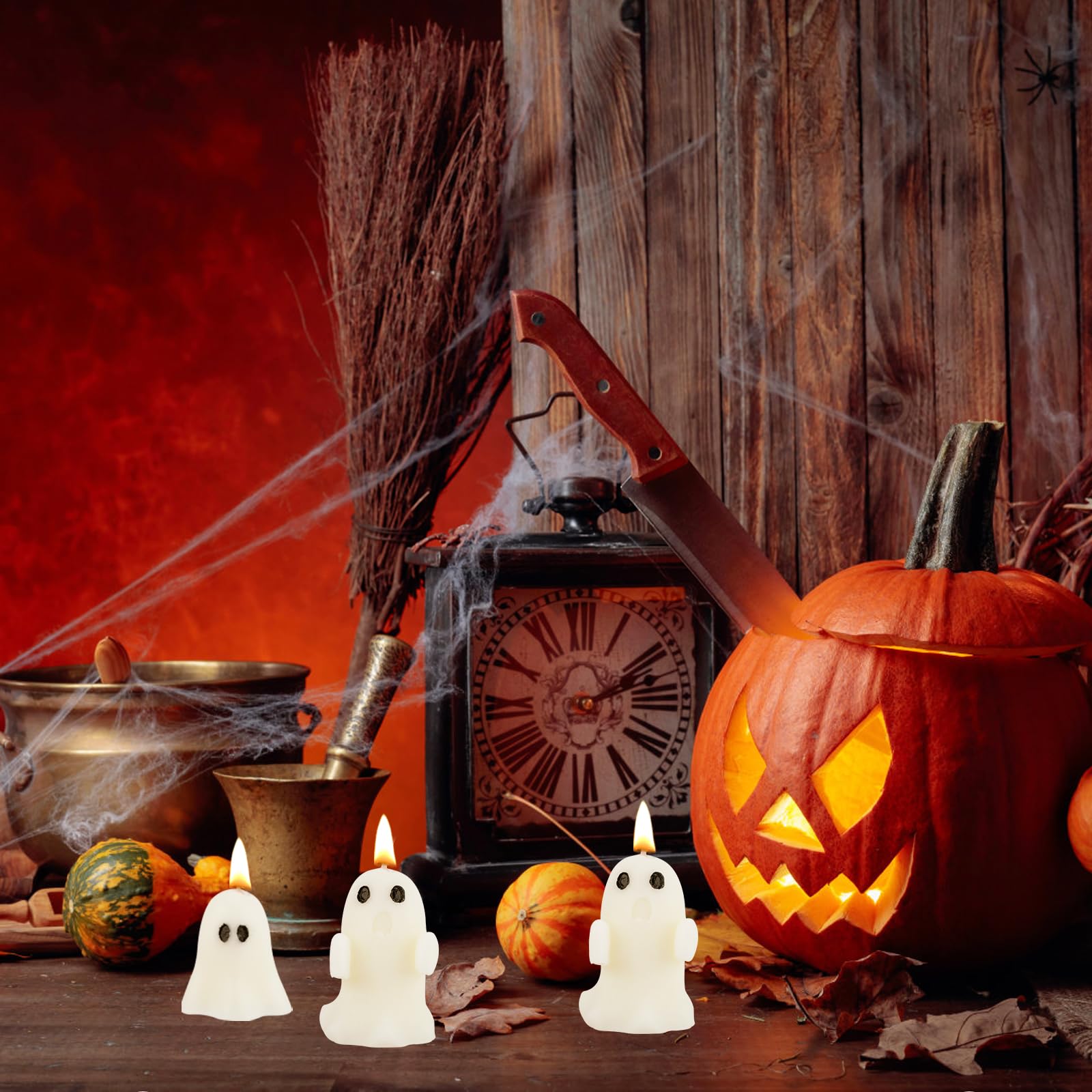 4 Pièces De Décoration De Bougies, Bougies Fantasmagoriques