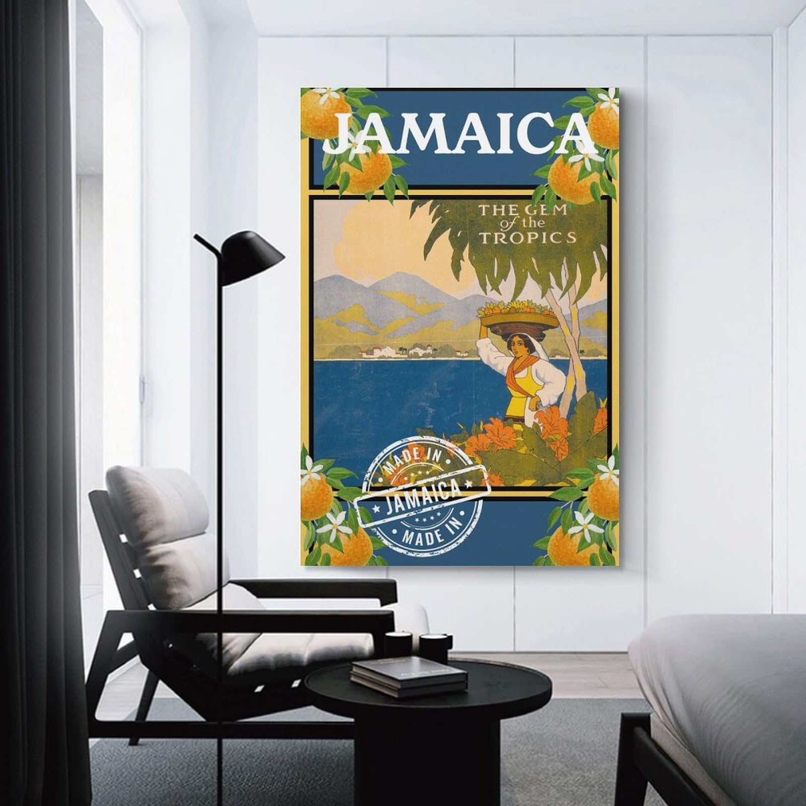 Junmoney Jamaica Travel Decorative Canvas Print, 20x30inch(50x75cm), for Hallway, Entryway Or Landing, Home Artwork for First Impressions