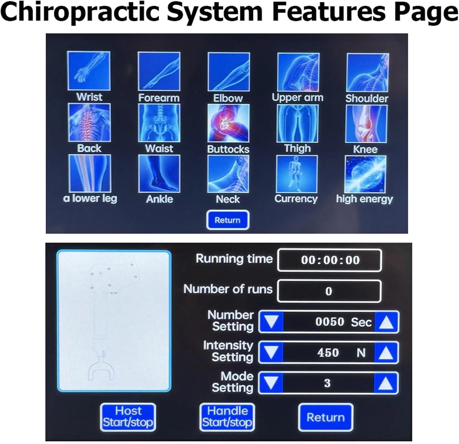 2 In 1 Chiropractic Tools, 12bar Pneumatic Shockwave Therapy Machine, E-D Shockwave Physiotherapy Apparatus With 19 Working Heads, Shockwave Energy 0.5-12bar For Treatment