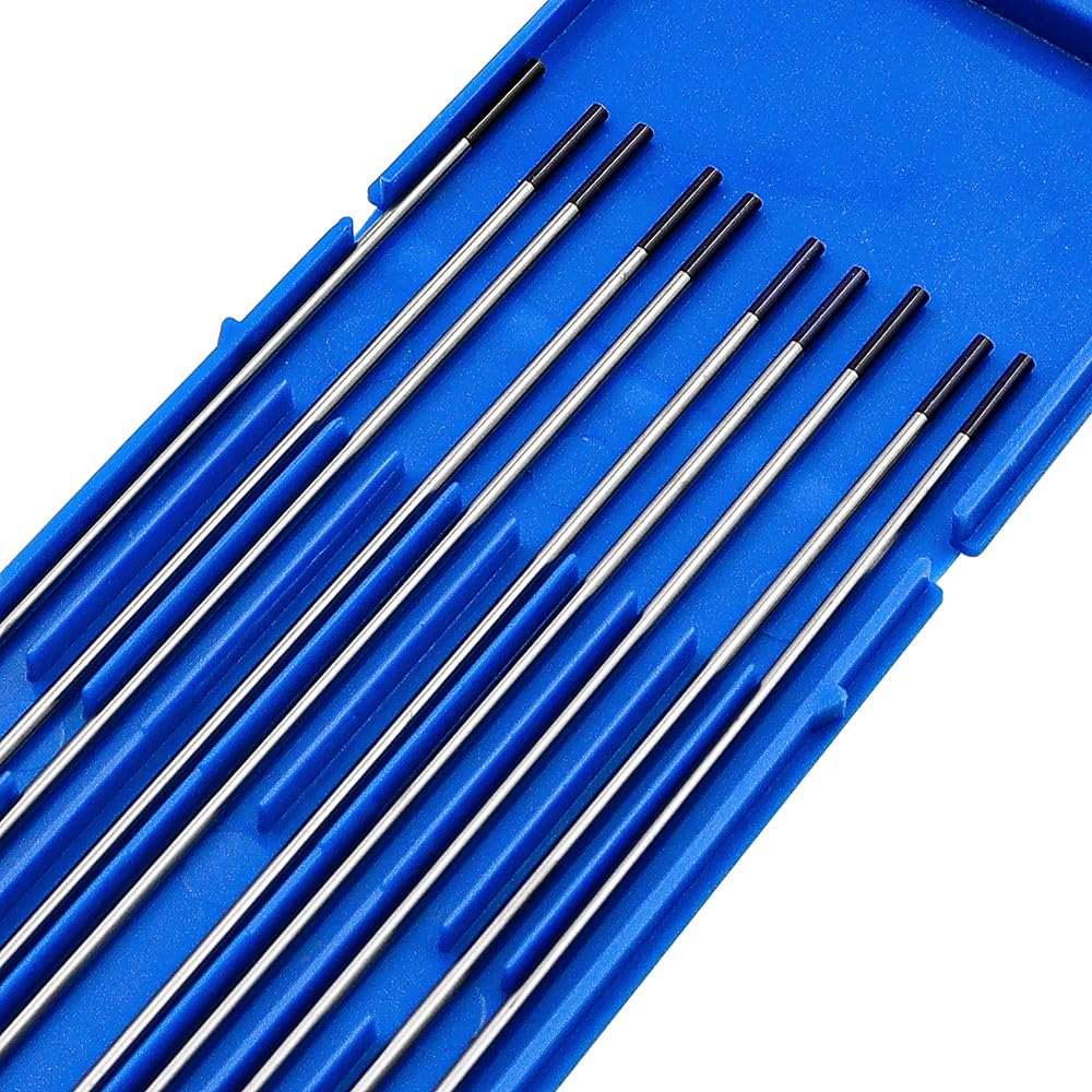 Électrodes de tungstène TIG, lanthane 2%, WL20 (Bleu), tiges d'électrodes de soudage en tungstène lanthane, 1.6mm x 150mm, Paquet de 10 pièces