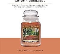 Vista 2 de A Cheerful Giver - Vela perfumada en tarro de vidrio Autumn Orchards (24 onzas) con tapa y fragancia fiel a la vida, fabricada en Estados Unidos
