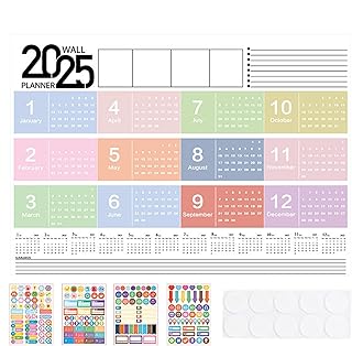 年間プランナー 2025、2025 壁掛けカレンダー 12 か月、2025 カレンダー、スクエアアニュアルカレンダー 、カレンダー 2025 年間 1枚 大判、家庭用 プランナー、カレンダー 2025 一枚もの、年間スケジュール表、学校年間カレンダー、年間壁掛けカレンダープランナー 2025