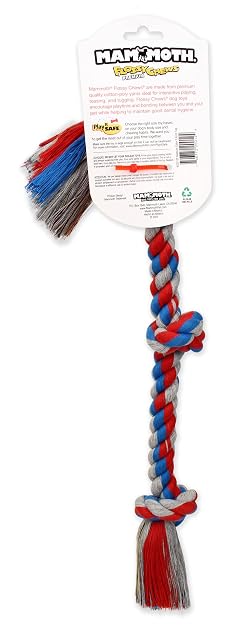 Foto 4 de 5 de Mammoth Flossy Chews Cottonblend Color 3-Knot Rope Tug, Medium, 20-Inch by