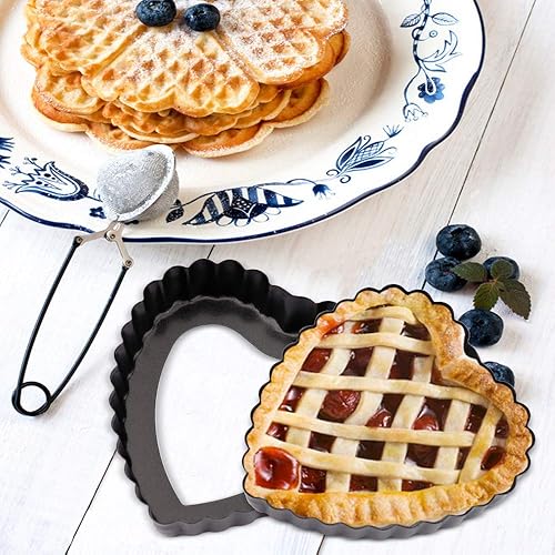 Miniatura 4 de Cyimi Juego de 3 moldes redondos de 8 pulgadas, revestimiento antiadherente para hornear pasteles redondos con parte inferior extraíble para