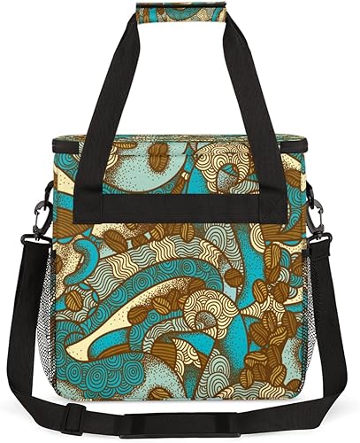 Miniatura 5 de Bolsa de café vintage bohemia para café, bolsa de transporte de viaje, bolsa de almacenamiento compatible con Keurig K-Mini o Plus, portátil, con