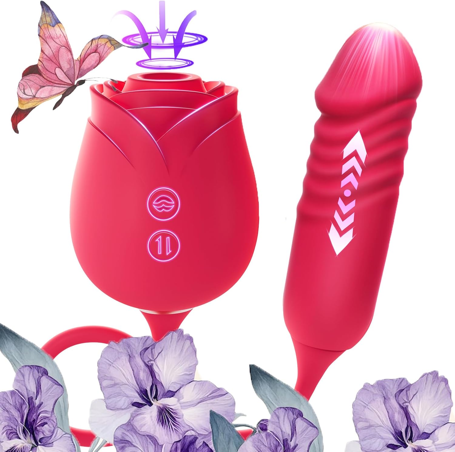 2026 Newly Roses for Women Suction Toy Quiet 10 Speed Adult Toys Waterproo Automatic Electric Adult Toys Machine Pleasure Gifts vib for her (Pink)