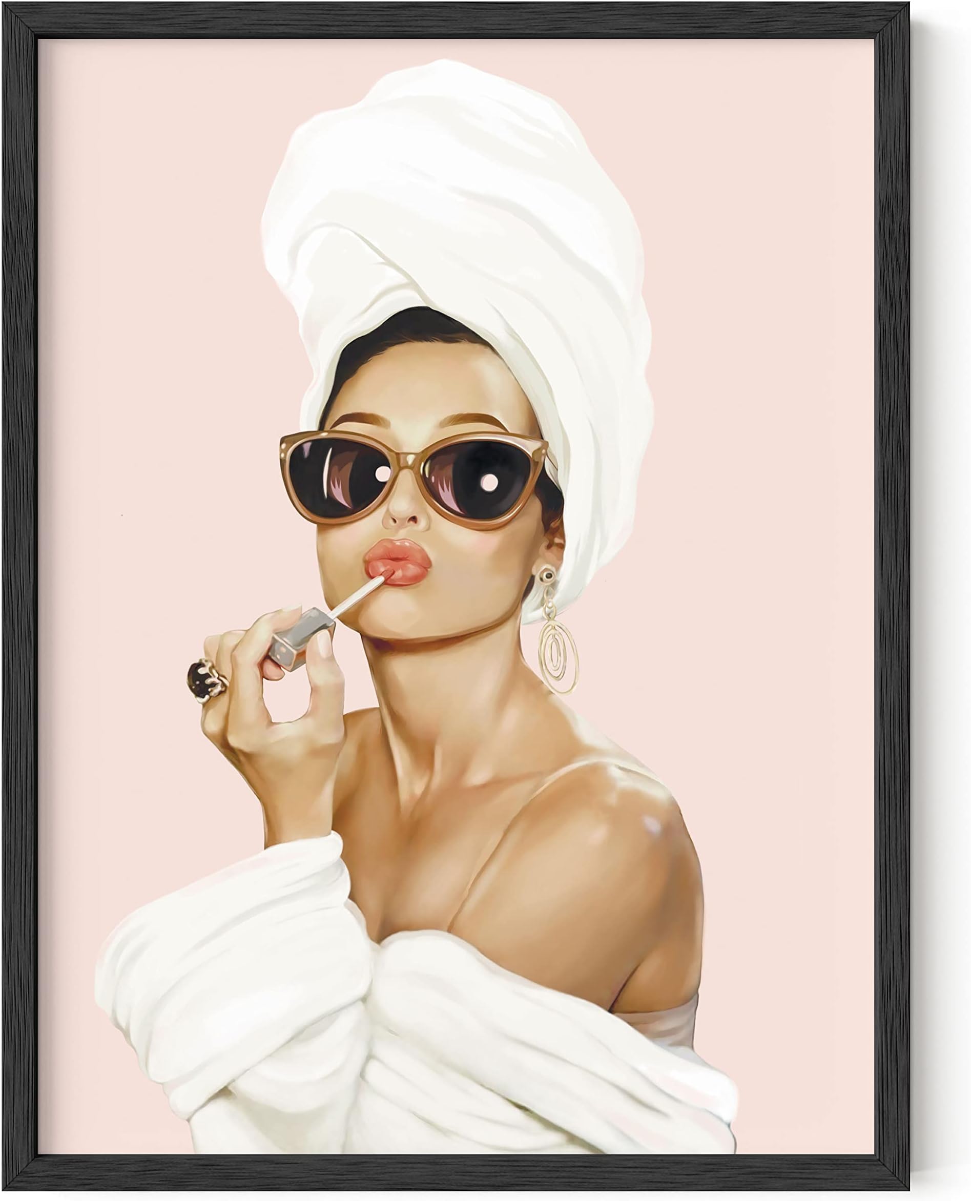 HAUS AND HUES Audrey Hepburn Vogue Wall Art - Hollywood Poster for Vanity Room (12" x 16" Unframed)