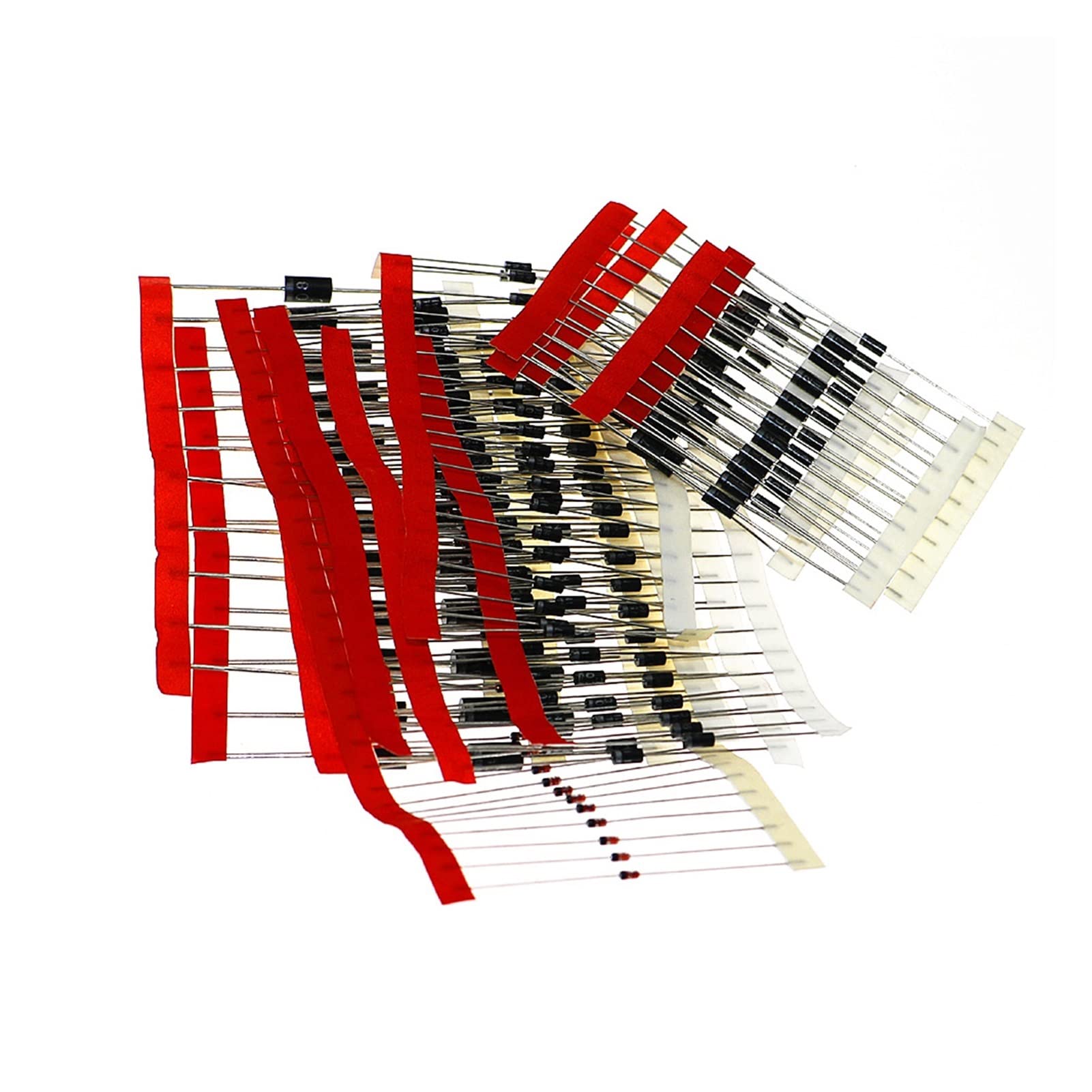Kit Assortito di diodi Schottky di commutazione da 200 Pezzi 1N4001 1N4004 1N4007 1N5408 UF4007 FR207 1N5817 1N5819 1N5822 1N4148 RL207