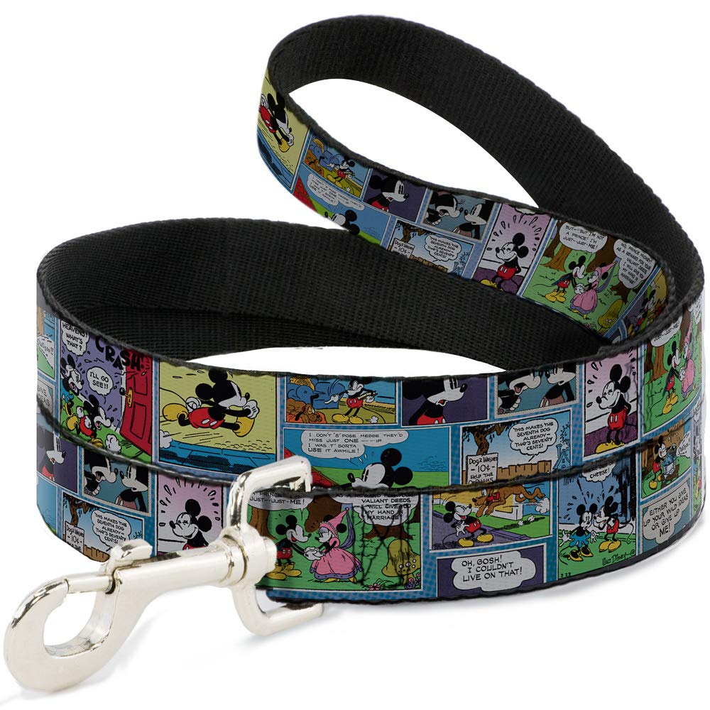 Laisse de 6 mètres Buckle Down Mickey et Minnie large de 3,8 cm pour chien robuste