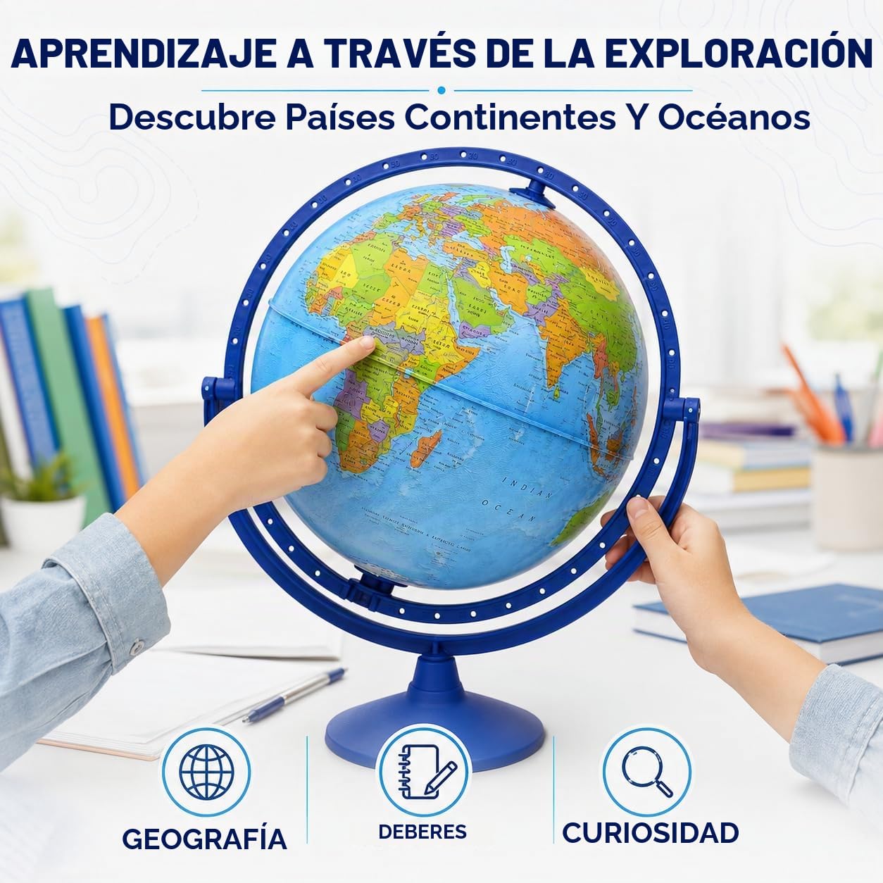 30cm Globo terráqueo - en Inglés -Todas las direcciones 360 ° giratorio