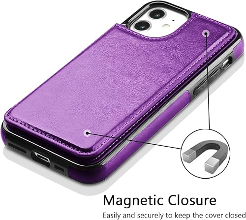 Miniatura 10 de Funda para iPhone 11, piel de primera calidad para iPhone XR, tarjetero a prueba de golpes, funda protectora para Apple iPhone 11 (6.1 pulgadas)