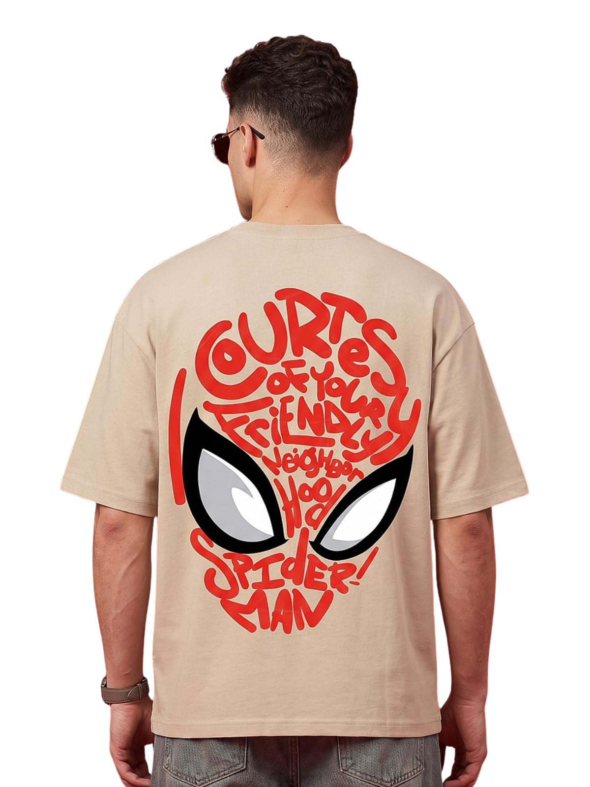 Men Spider-Man Printed Oversized T-Shirt-image-44