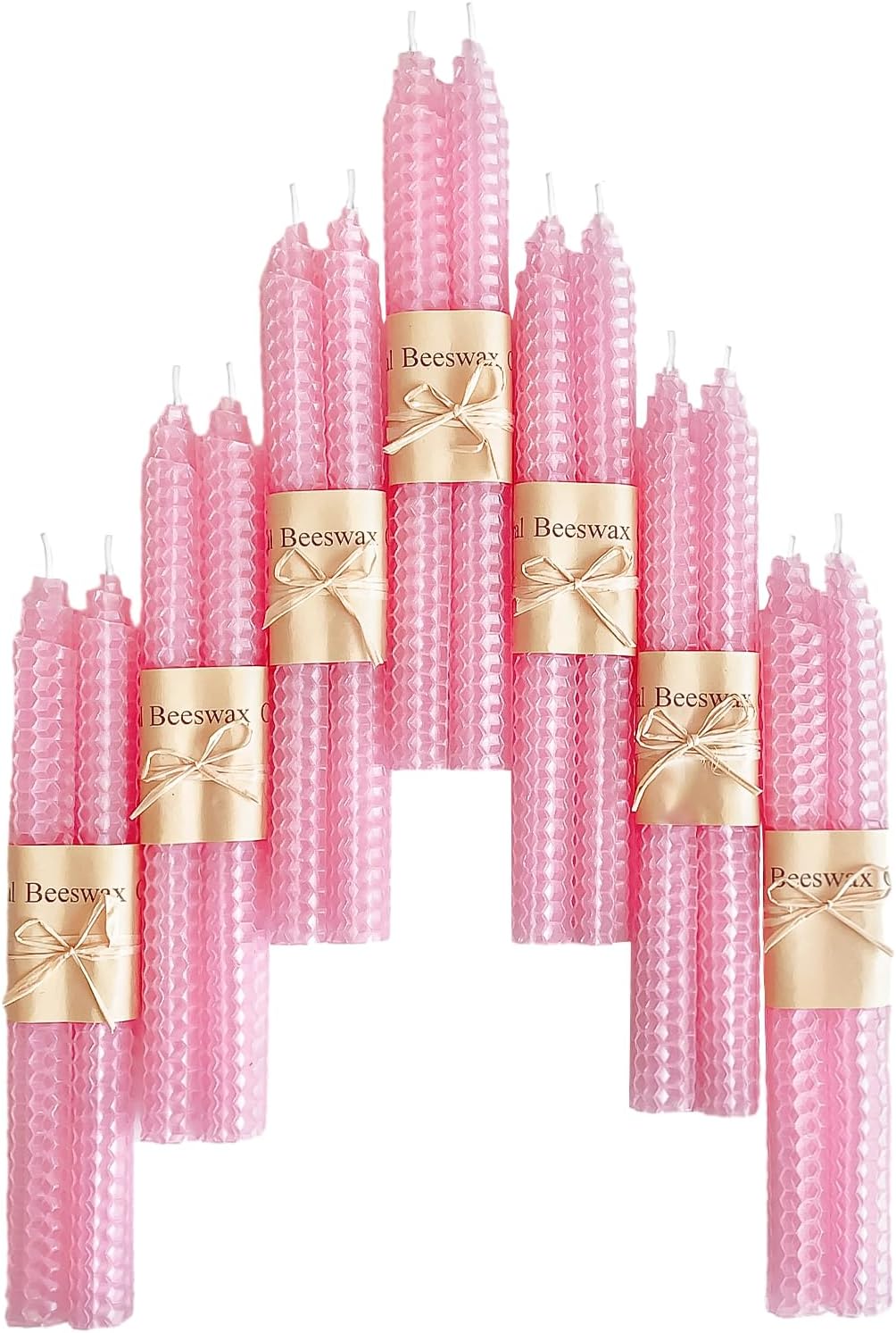 Gold Rush Beeswax Glitter Candles, 8 Inch Copper Color