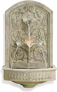 10 Patio Water Fountain Ideas for Relaxing Ambience 8 Vintage Wall-Mounted Outdoor Fountain, 28.3