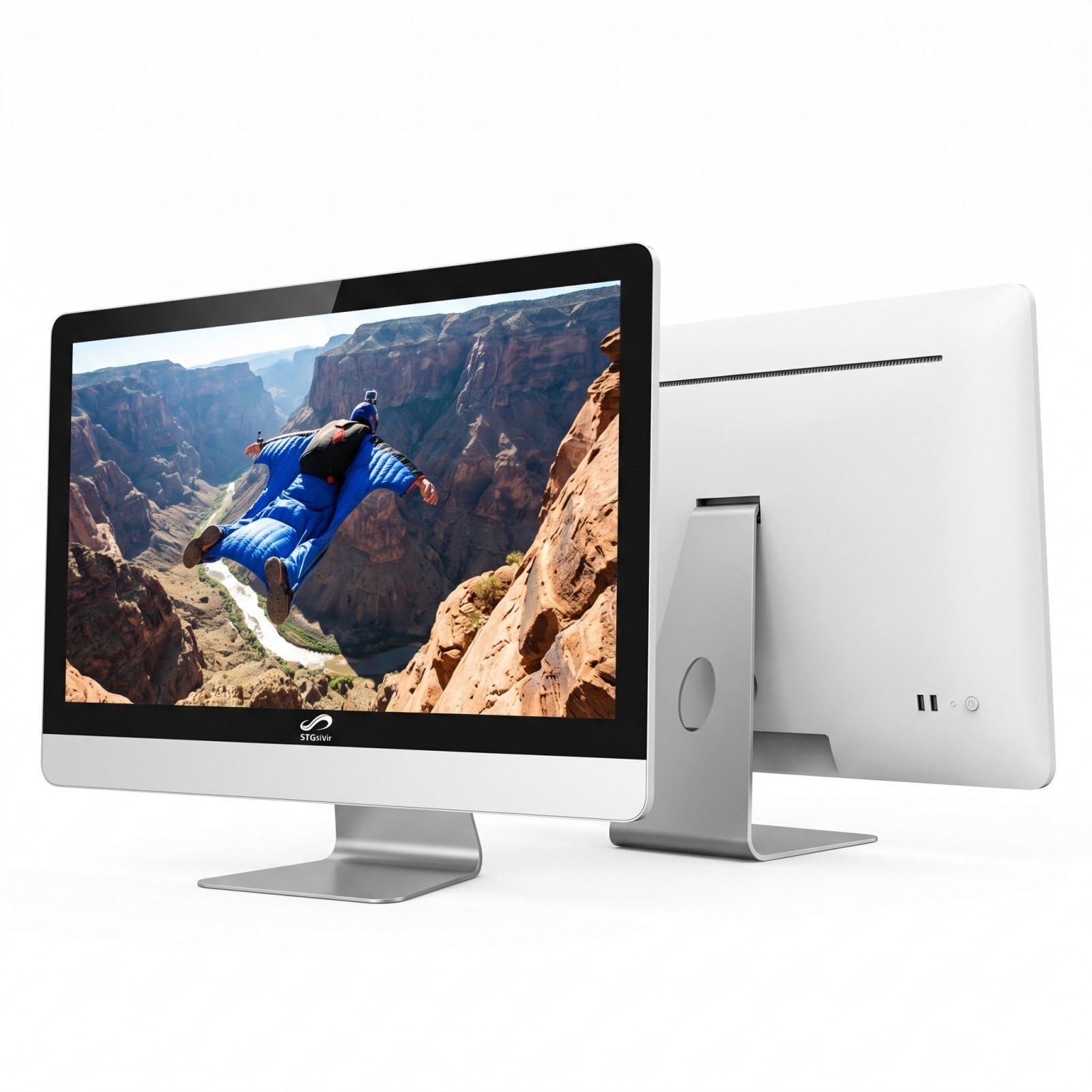 STGSivir PC All in One, Display FHD da 24", Core i7, 16G RAM, 1T SSD | All in One PC, WiFi, BT 5.0, Webcam, Win11 Pro, Bianco, AIO per Casa e Ufficio