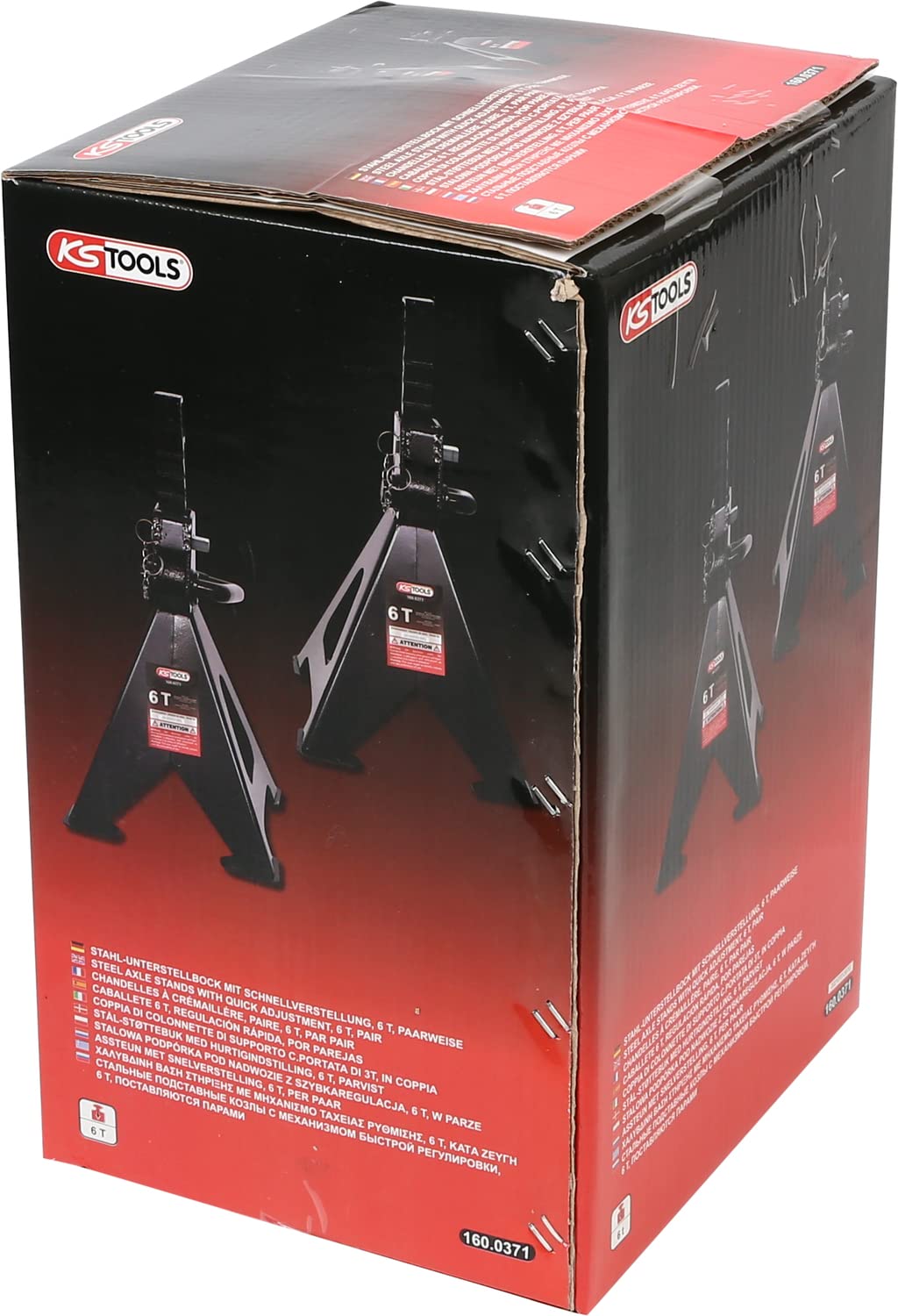 KS Tools 160.0371 Caballete 6 t, regulación rápida, por parejas