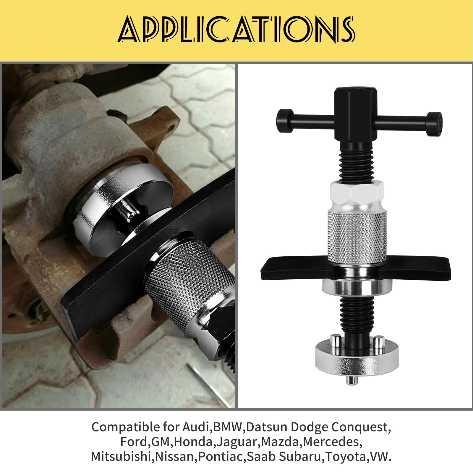 MuHize Caliper Piston Compressor Tool (Upgraded) - Universal Rear