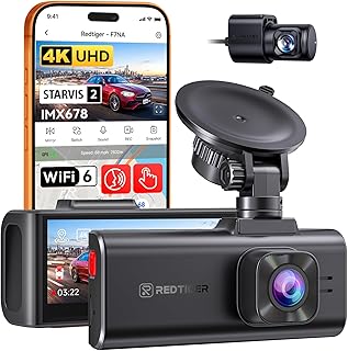 Dashcam 1080p com visão noturna e GPS