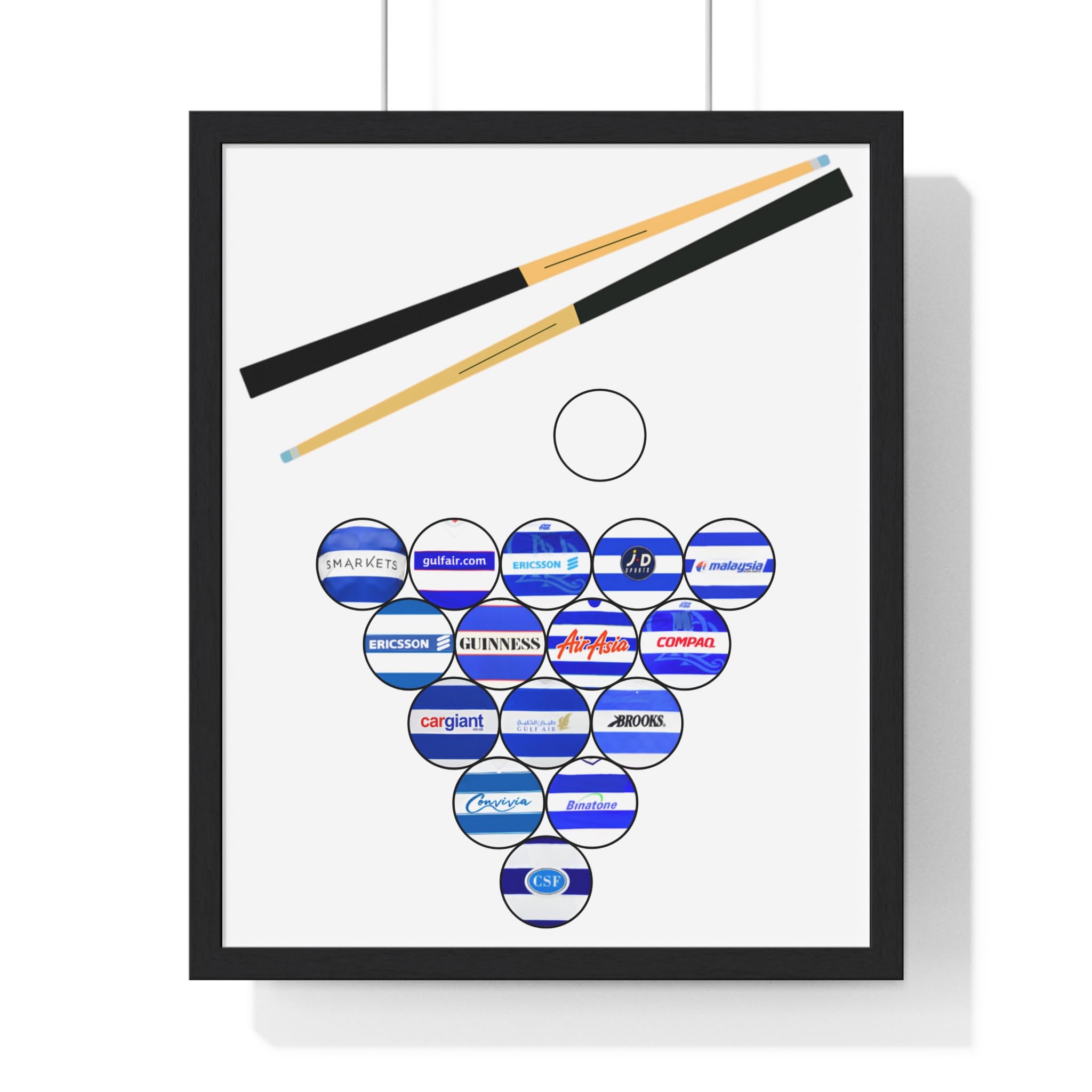 Queens Rangers Park Poster - QPR Print, QPR Retro, QPR Kits, QPR Snooker Balls (9 x 11 inches (Vertical))