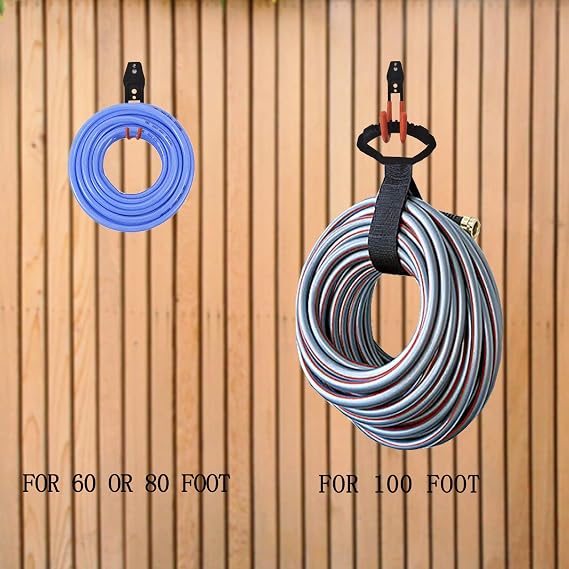 Garden Hose Hanger Wall Mount,Cast Iron Garden Hose Holder Storage(2PC) (Orange)