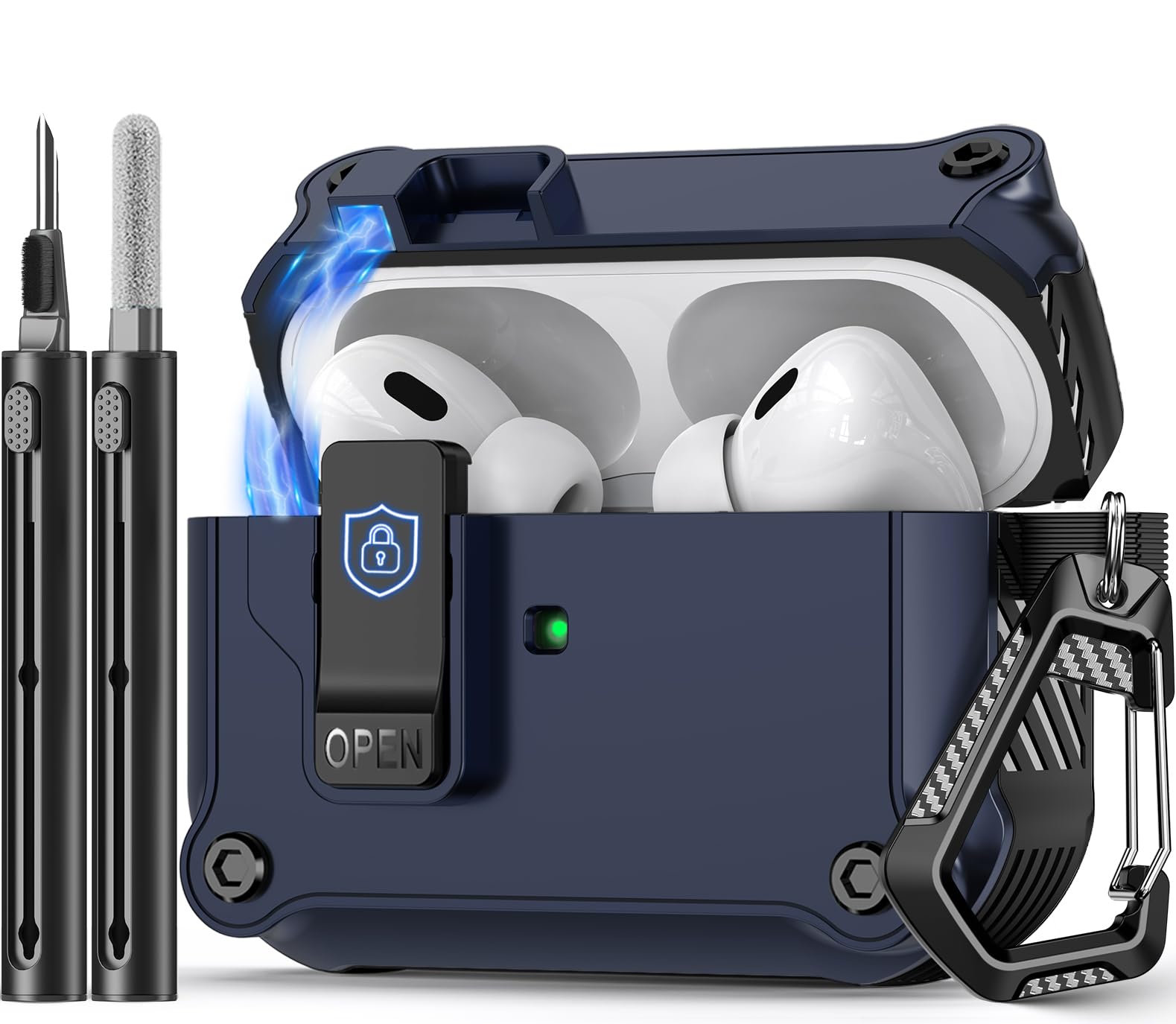 Pohgelan Compatible with AirPods Pro 2nd/1st Case (Blue)