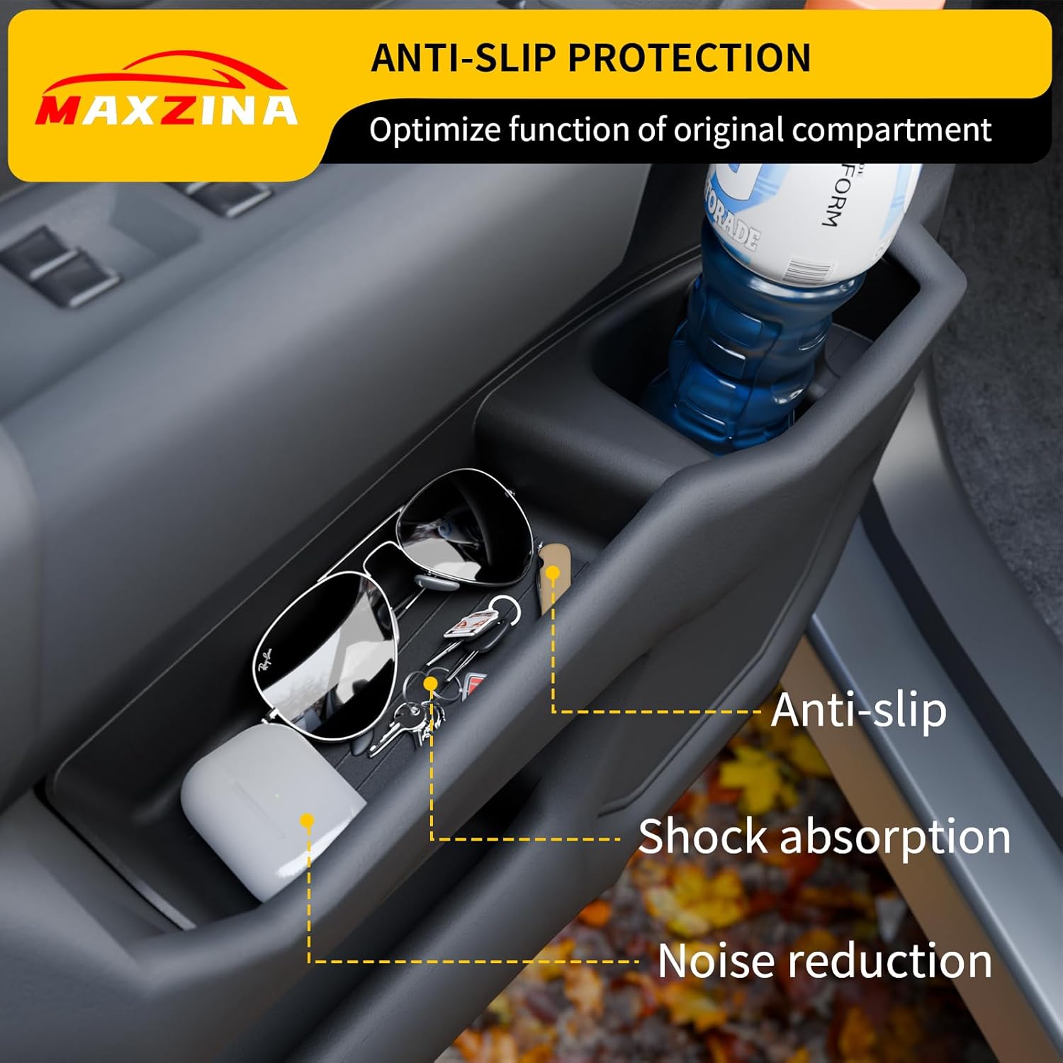 Door Side Storage Tray Compatible with 2023-2025 2026 Honda Pilot 2026 Passport 4PCS Side Door Storage Box Organizer Front & Rear Car Side Phone Pocket Silicone for 2024 Pilot Accessories