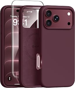 GONEZ for iPhone 18 Pro Max Case/iPhone 17 Pro Max Case, Burgundy