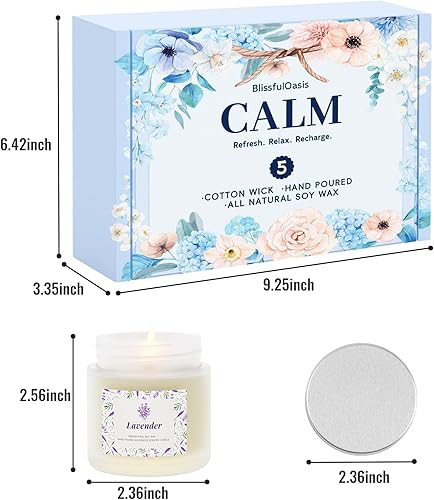 Miniatura 2 de Velas perfumadas, velas nido, velas de larga duración para el hogar, paquete de 5 velas perfumadas, cera de soja natural y 8% aceites esenciales,
