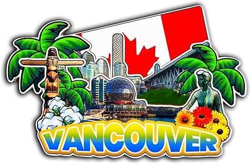 Vancouver Canadá imán de nevera de madera 3D monumentos de viaje coleccionables recuerdos decoración hecha a mano -2160