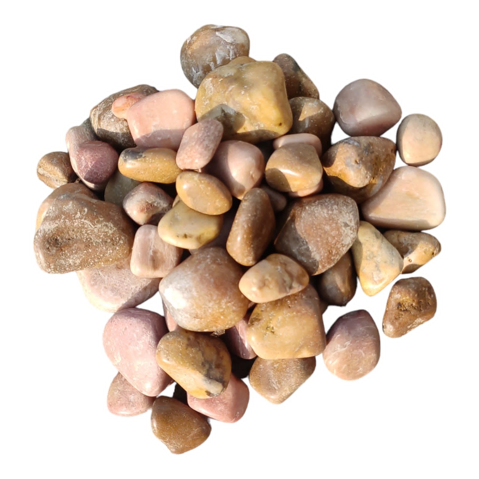 Maalavya Light Brown Double Polished Pebbles & Garden Stones for Outdoor Indoor Pathway Aquarium Decoration 500 GM-image-48