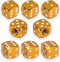 Vista 7 de 6 tapas de vástago de válvula de neumático, tapas de válvula de neumático de acero inoxidable para automóviles, camiones, SUV, motocicletas, Verde