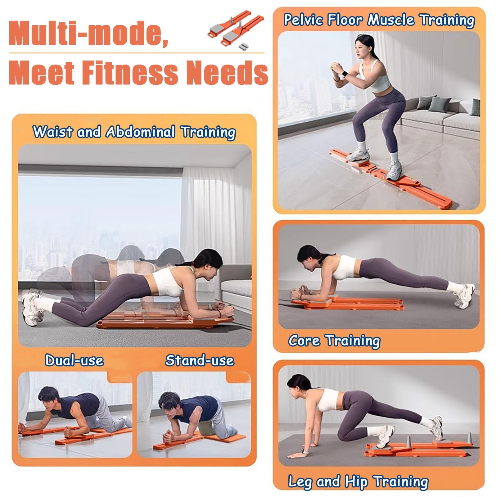 Ski Machine Ski Simulator Exercise Machine, Separate Leg Pelvic Muscle Hip Trainer for Core, Full Body Workout Waist Trainer for Women, Cardio Fitness Equipment