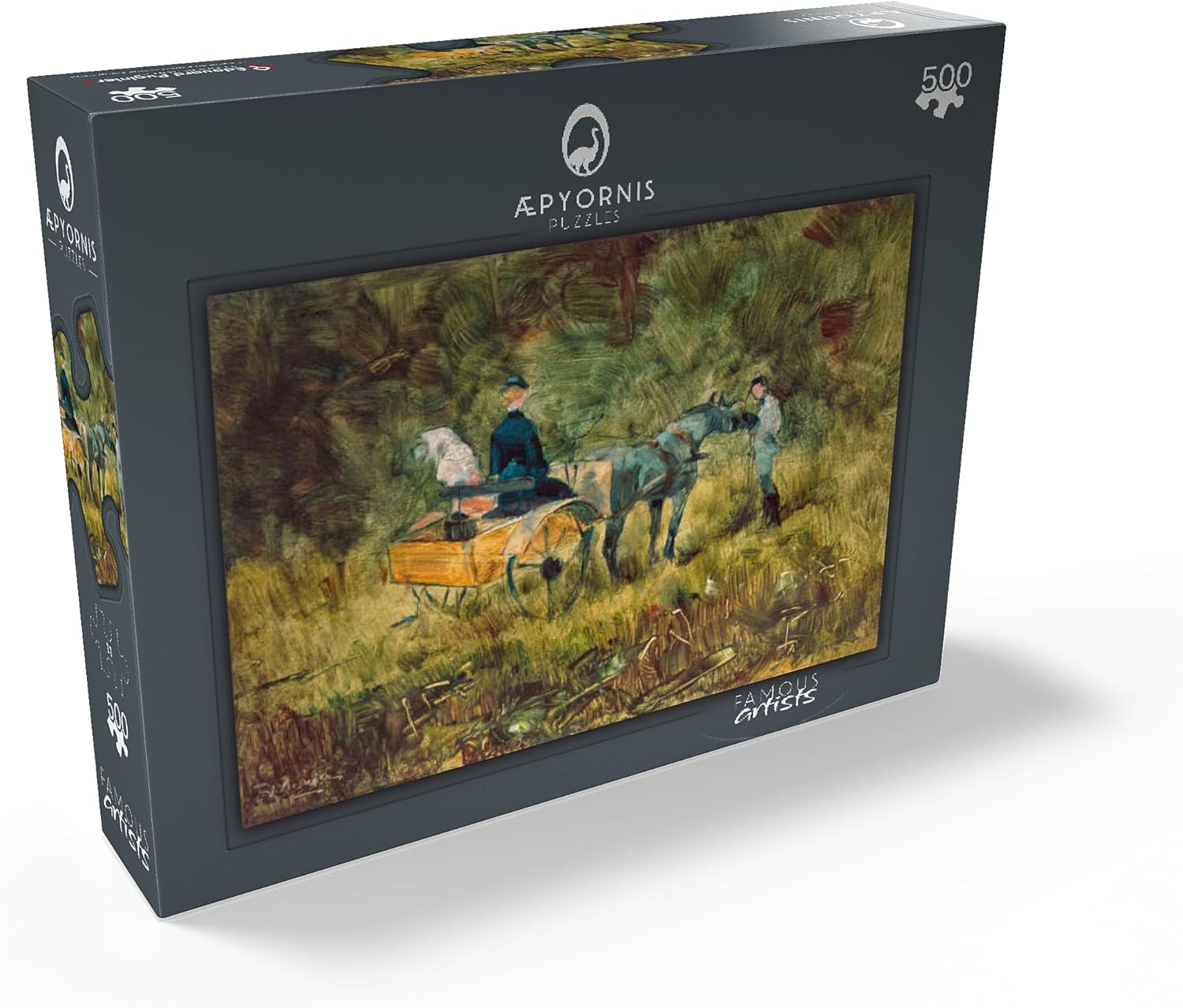 MyPuzzle The Coach - 1880 By Henri De Toulouse-Lautrec - Premium 500 Piece Jigsaw Puzzle for Adults