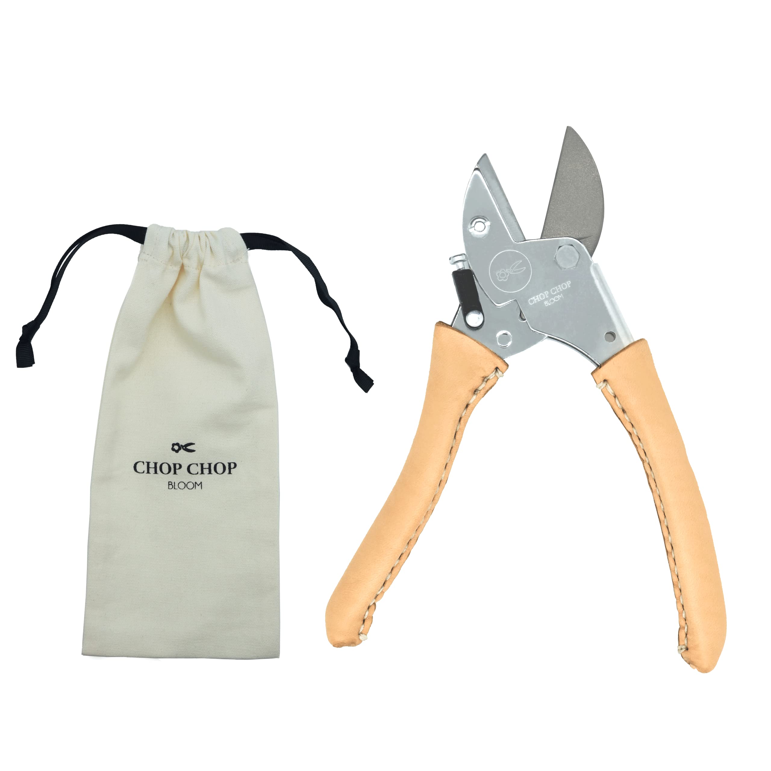 Chop Chop Bloom Premium Garden Shears - Sweet Daisy | 100% Produced in Germany | Prime and Durable with Hand-Stitched Leather Handles | Pack of 1