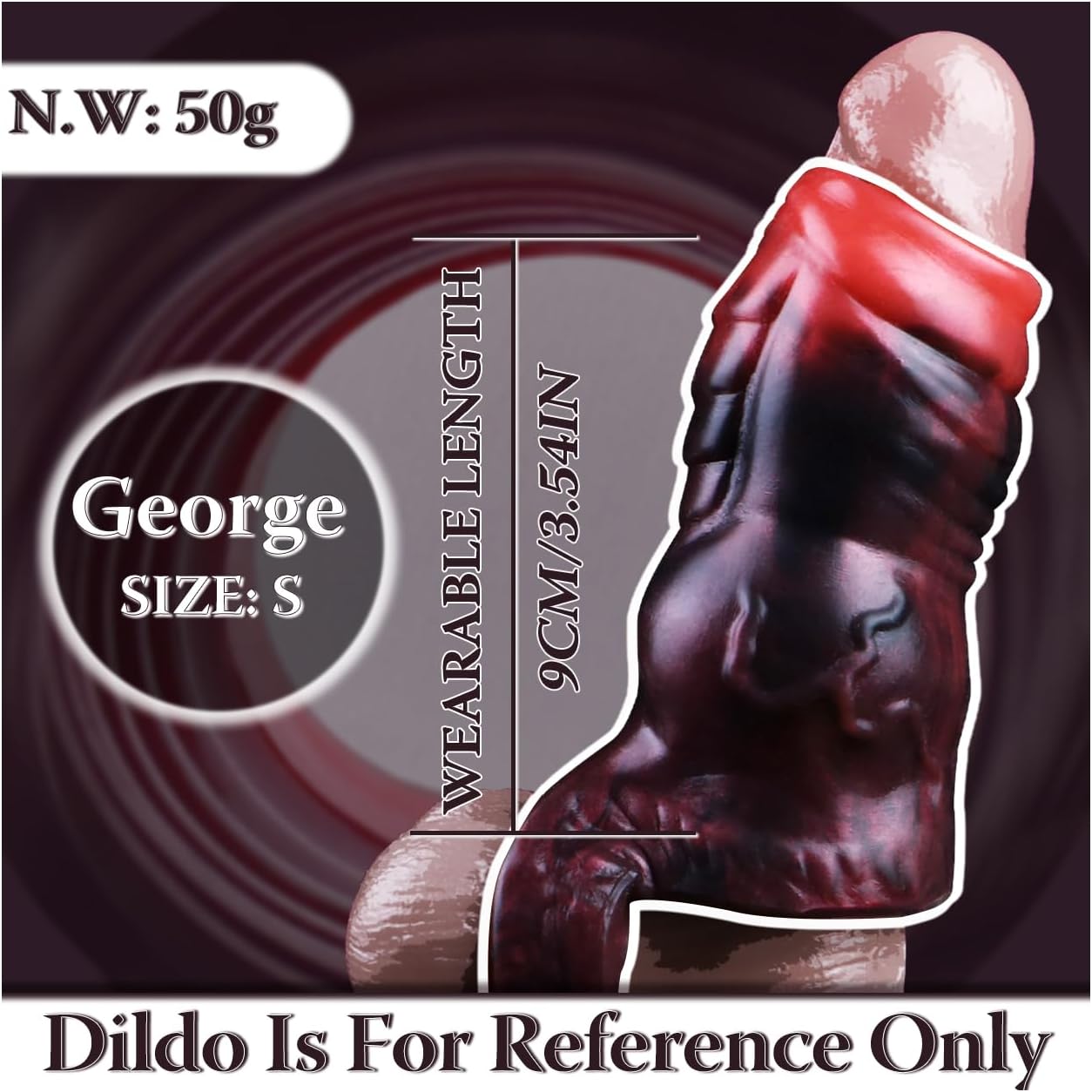 S Size Penis Sleeves Selection, NNSX Classical Fantasy Extenders, 3 in 1 Sexual Enhancements Device, Sex Toy for Tighten, Thicken, Prolonged and Cosplay Sex Game