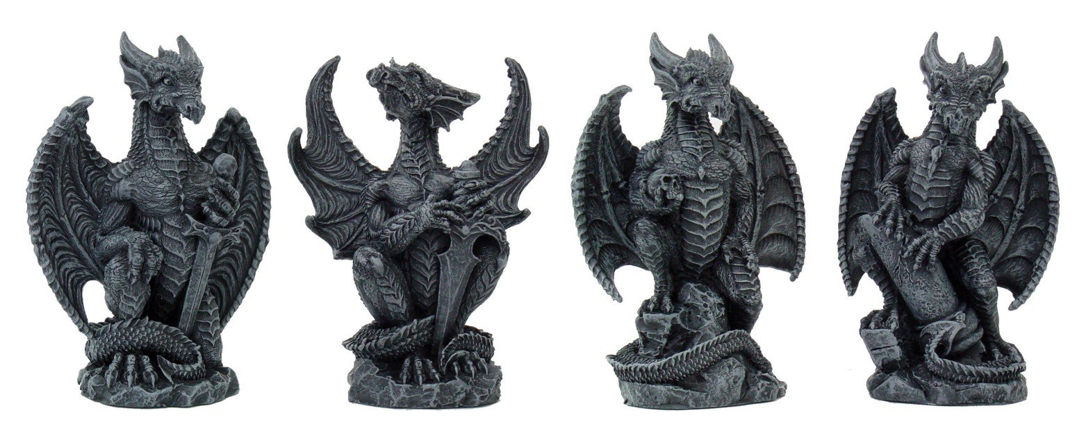 Pacific Giftware Small Dragons (Set of 4)