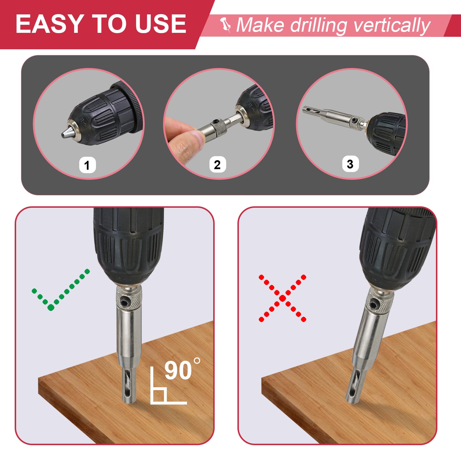 Self-Centering Drill Bits - 7-Piece Set -6